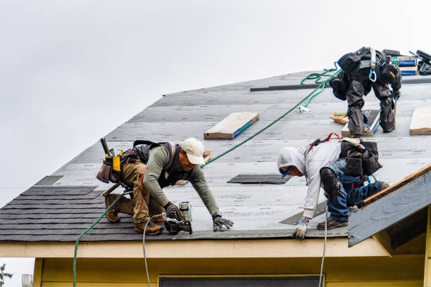 Professional Flat Roof Repair technician working in New London, WI